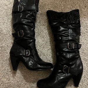 Black Knee-High Boots